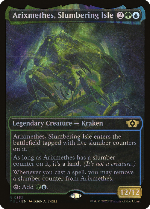 Arixmethes, Slumbering Isle (MUL-162) - rare: (Showcase) - Foil
