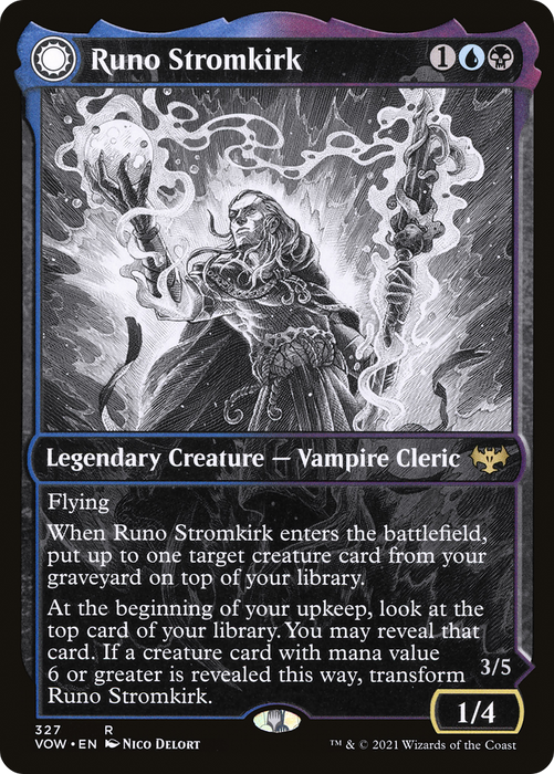 Runo Stromkirk // Krothuss, Lord of the Deep (VOW-327) - rare: (Showcase, Double Faced Transform) - Foil