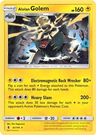 Alolan Golem (042/145) - BE  - Promo - Holofoil