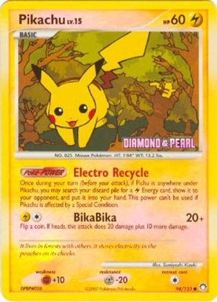 Pikachu (094/123) - BKP  - Promo - Reverse Holofoil