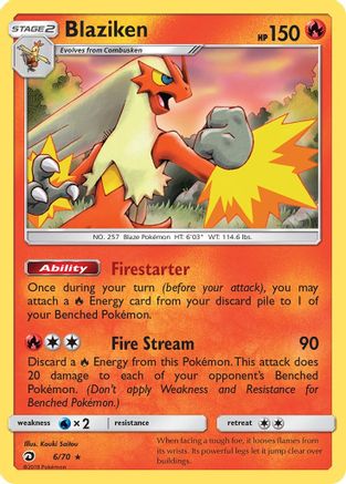 Blaziken (006/70) - DM  - Holo Rare - Holofoil