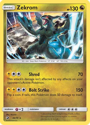 Zekrom (046/70) - DM  - Holo Rare - Reverse Holofoil
