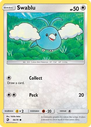 Swablu (56) (056/70) - DM  - Common - Reverse Holofoil