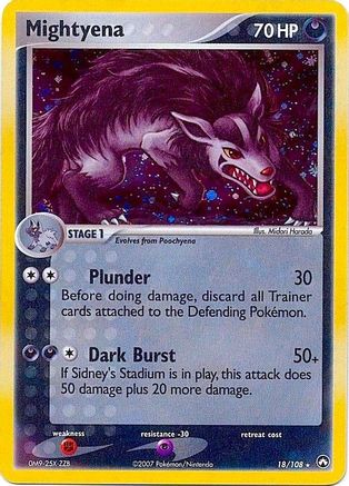 Mightyena (018/108) - DE  - Holo Rare - Holofoil