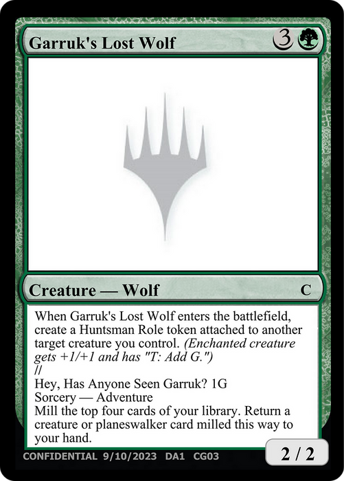 Garruk's Lost Wolf // Hey, Has Anyone Seen Garruk? (UNK-CG03A) - common