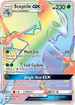Sceptile GX (Secret) (216) - SLT  - Secret Rare - Holofoil
