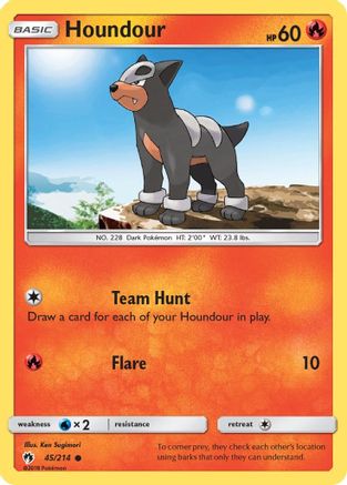 Houndour (045/214) - SLT  - Common - Reverse Holofoil