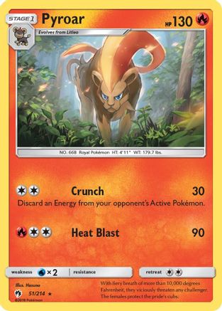 Pyroar (051) - SLT  - Rare - Reverse Holofoil