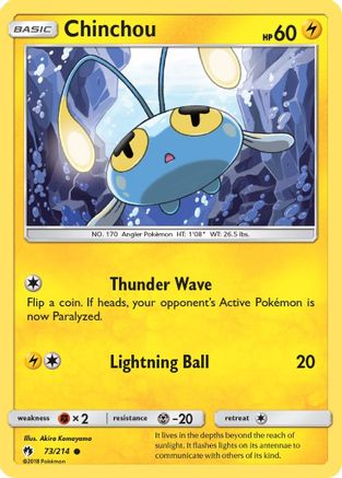 Chinchou (073) - SLT  - Common - Reverse Holofoil