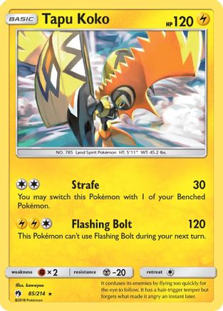 Tapu Koko (085) - SLT  - Holo Rare - Holofoil