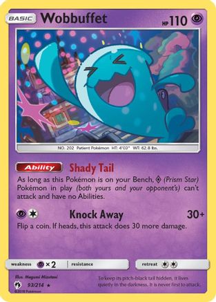 Wobbuffet (093) - SLT  - Rare - Reverse Holofoil