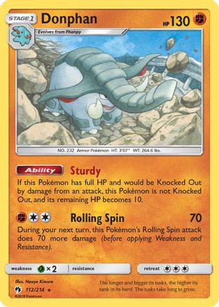 Donphan (112) - SLT  - Rare - Reverse Holofoil