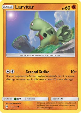 Larvitar (115) (115/214) - SLT  - Common - Reverse Holofoil