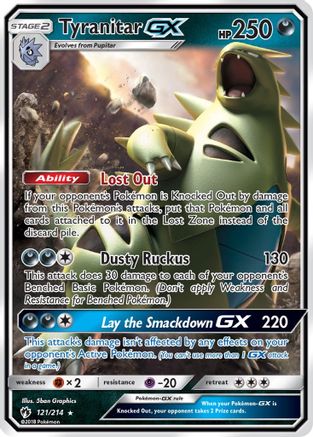 Tyranitar GX (121/214) - SLT  - Ultra Rare - Holofoil