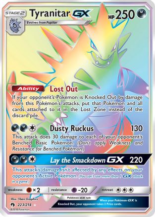 Tyranitar GX (Secret) (223) - SLT  - Secret Rare - Holofoil