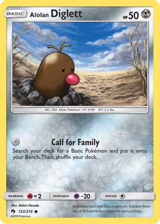 Alolan Diglett (122/214) - SLT  - Common - Reverse Holofoil