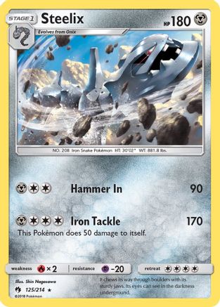 Steelix (125) - SLT  - Rare - Reverse Holofoil