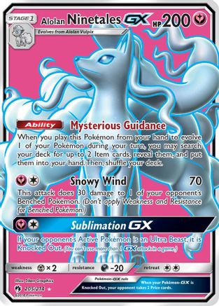 Alolan Ninetales GX (Full Art) (205) - SLT  - Ultra Rare - Holofoil