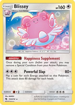 Blissey (153/214) - SLT  - Holo Rare - Reverse Holofoil
