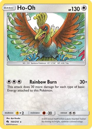 Ho-Oh (160/214) - SLT  - Rare - Reverse Holofoil
