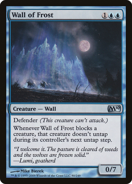 Wall of Frost (M10-080) - uncommon - Foil