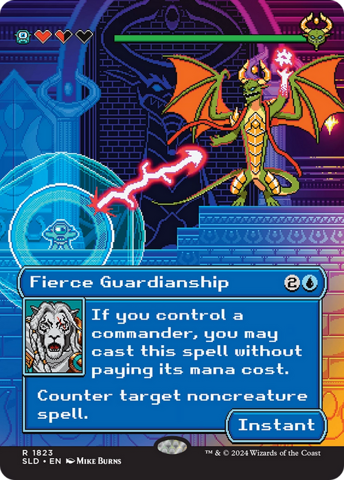 Fierce Guardianship (SLD-1823) - rare (Borderless) - Foil