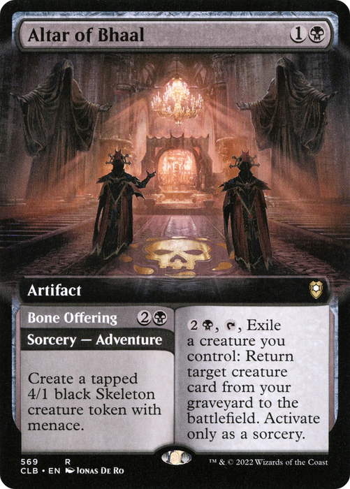 Altar of Bhaal // Bone Offering (CLB-569) - rare: (Extended Art)