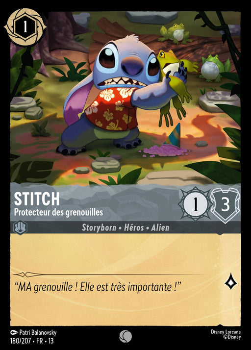 Stitch - Protecteur des grenouilles