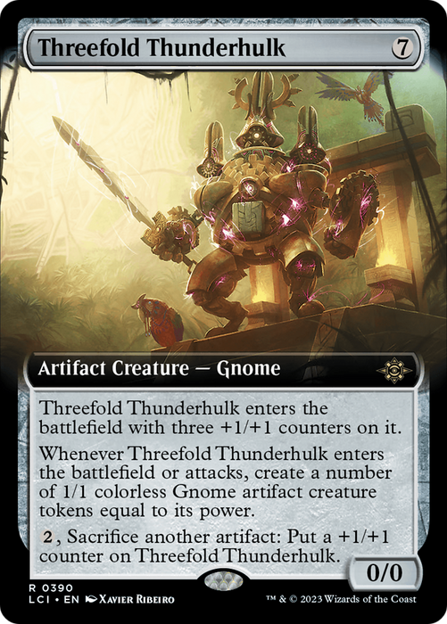Threefold Thunderhulk (LCI-390) - rare: (Extended Art)