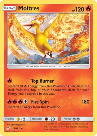 Moltres (019/181) - STU  - Holo Rare - Reverse Holofoil