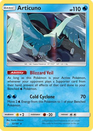 Articuno (032/181) - STU  - Holo Rare - Reverse Holofoil
