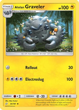 Alolan Graveler (036/181) - STU  - Uncommon - Reverse Holofoil