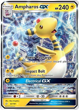 Ampharos GX (043/181) - STU  - Ultra Rare - Holofoil