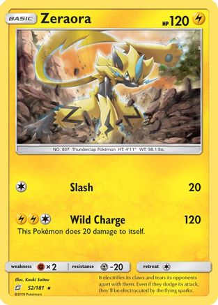 Zeraora (052/181) - STU  - Holo Rare - Reverse Holofoil