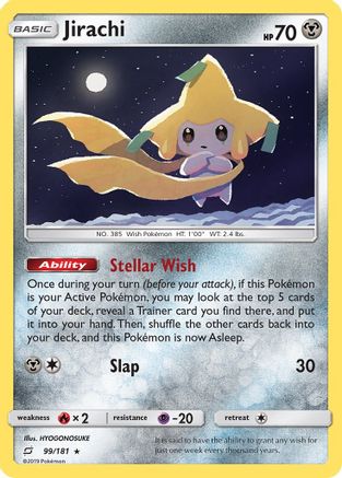 Jirachi (099/181) - STU  - Holo Rare - Reverse Holofoil