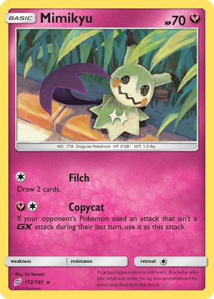 Mimikyu (112/181) - STU  - Rare - Reverse Holofoil