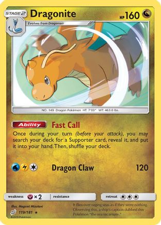 Dragonite (119/181) - STU  - Holo Rare - Holofoil
