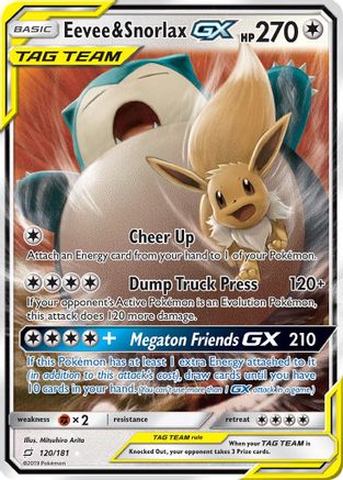 Eevee & Snorlax GX (120/181) - STU  - Ultra Rare - Holofoil