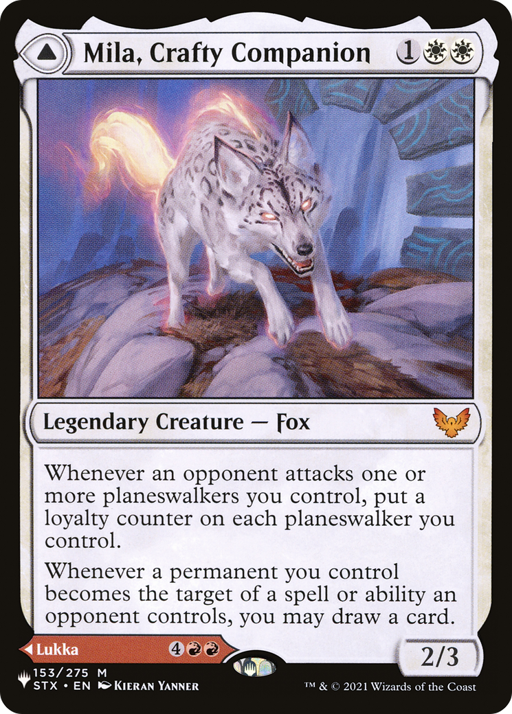 Mila, Crafty Companion // Lukka, Wayward Bonder (LIST-STX-153) - mythic