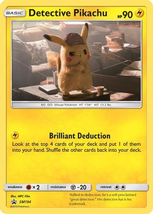 Detective Pikachu (SM194) - SP  - Promo - Holofoil