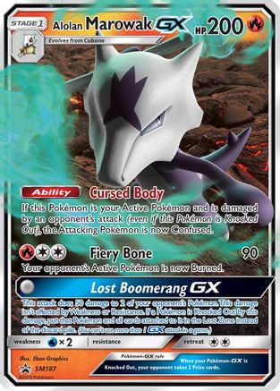 Alolan Marowak GX (SM187) - SP  - Promo - Holofoil
