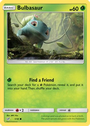 Bulbasaur (Holo Common) (001/18) - DP  - Common - Holofoil