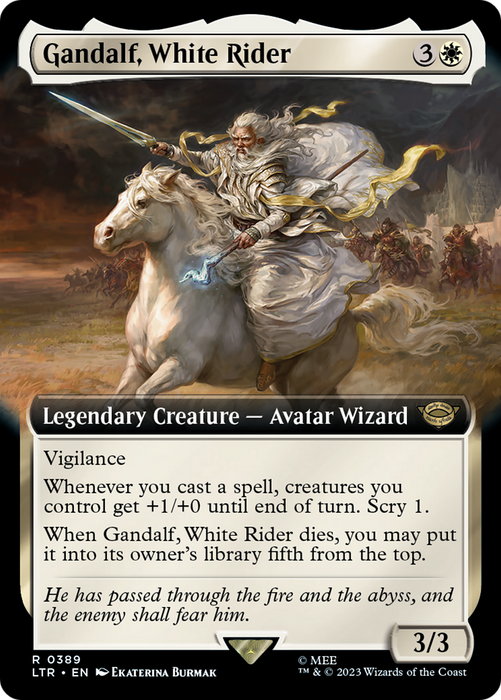 Gandalf, White Rider (LTR-389) - rare: (Extended Art)