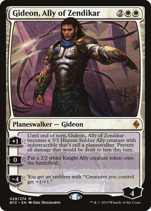 Gideon, Ally of Zendikar (BFZ-029) - mythic