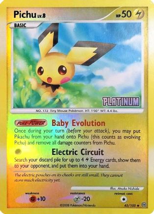 Pichu (045/106) - BKP  - Promo - Reverse Holofoil