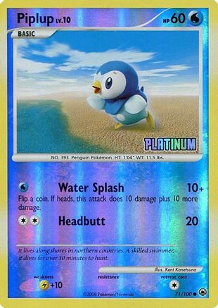 Piplup (071/100) - BKP  - Promo - Reverse Holofoil
