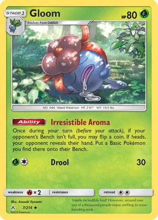 Gloom (007/214) - SUB  - Uncommon - Reverse Holofoil