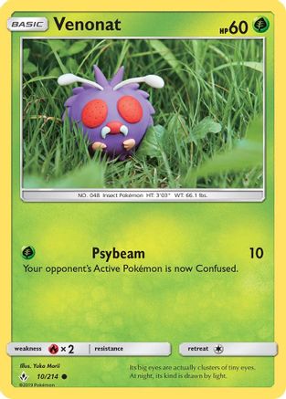 Venonat (10) (010/214) - SUB  - Common - Reverse Holofoil