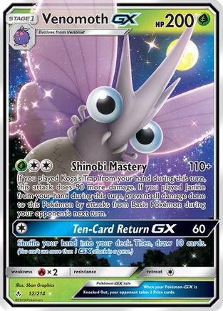 Venomoth GX (012/214) - SUB  - Ultra Rare - Holofoil