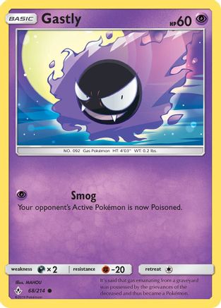 Gastly (68) (068/214) - SUB  - Common - Reverse Holofoil